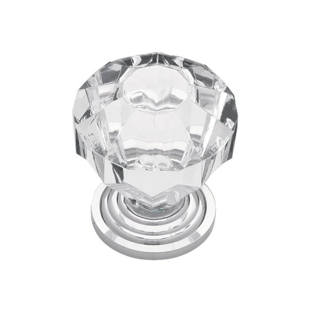 1-1/4 in. Polished Chrome Acrylic Cabinet Knob